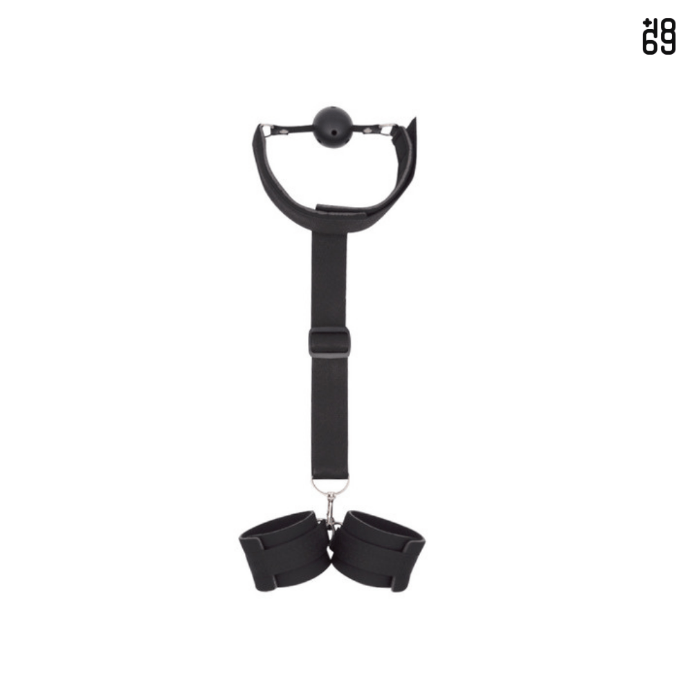 БДСМ набор наручники для связывания кляп доминант