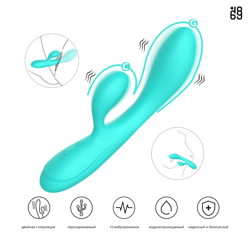 Женский вибратор зайчик двойной