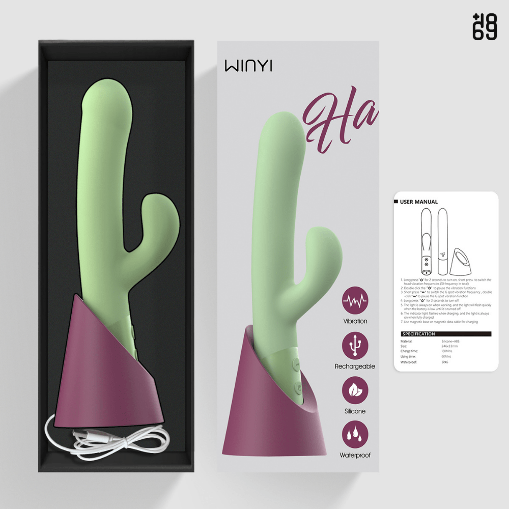 вибратор дилдо фаллоимитатор зайчик двойное проникновение стимуляция клитора и точки G