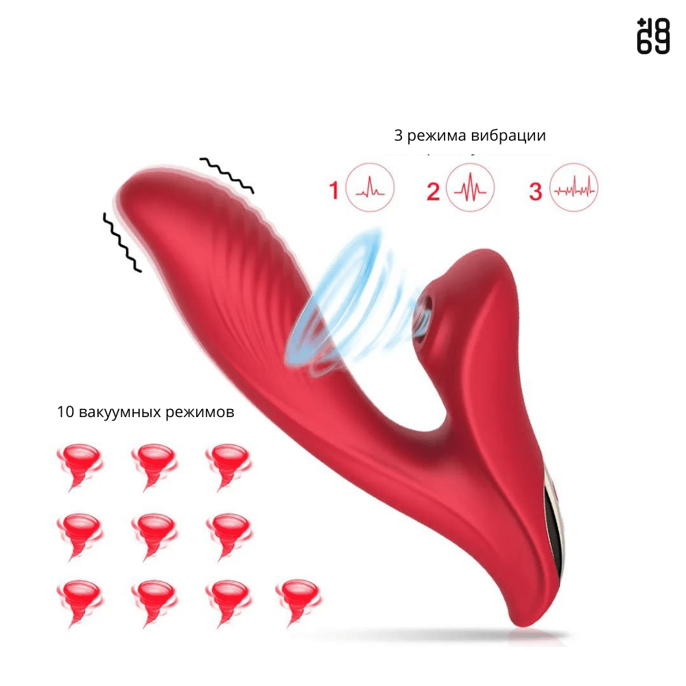 женский вибратор фаллоимитатор выкуумный стимулятор клитора 1